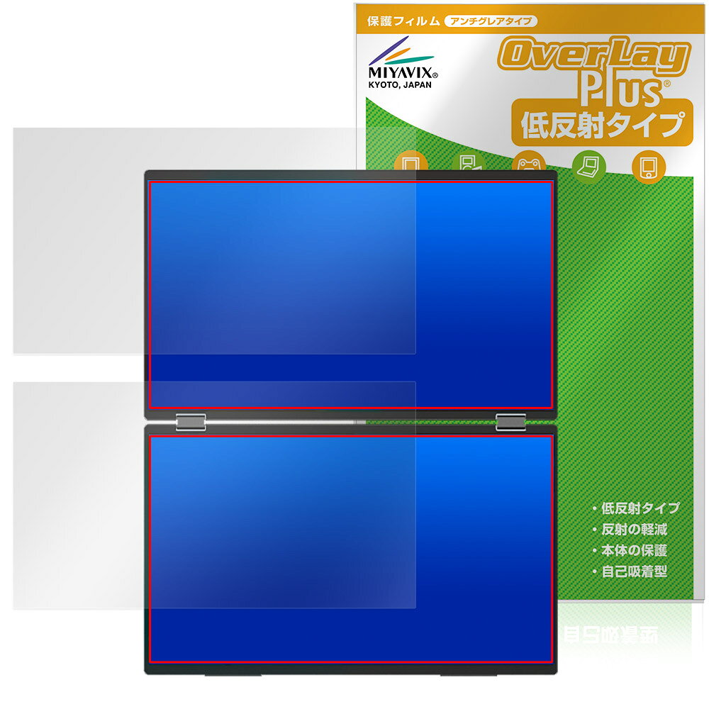 InnoView デュアルモバイルモニター INVPM509-02B 保護フィルム OverLay Plus for デュアルディスプレイ アンチグレア 反射防止 指紋防止
