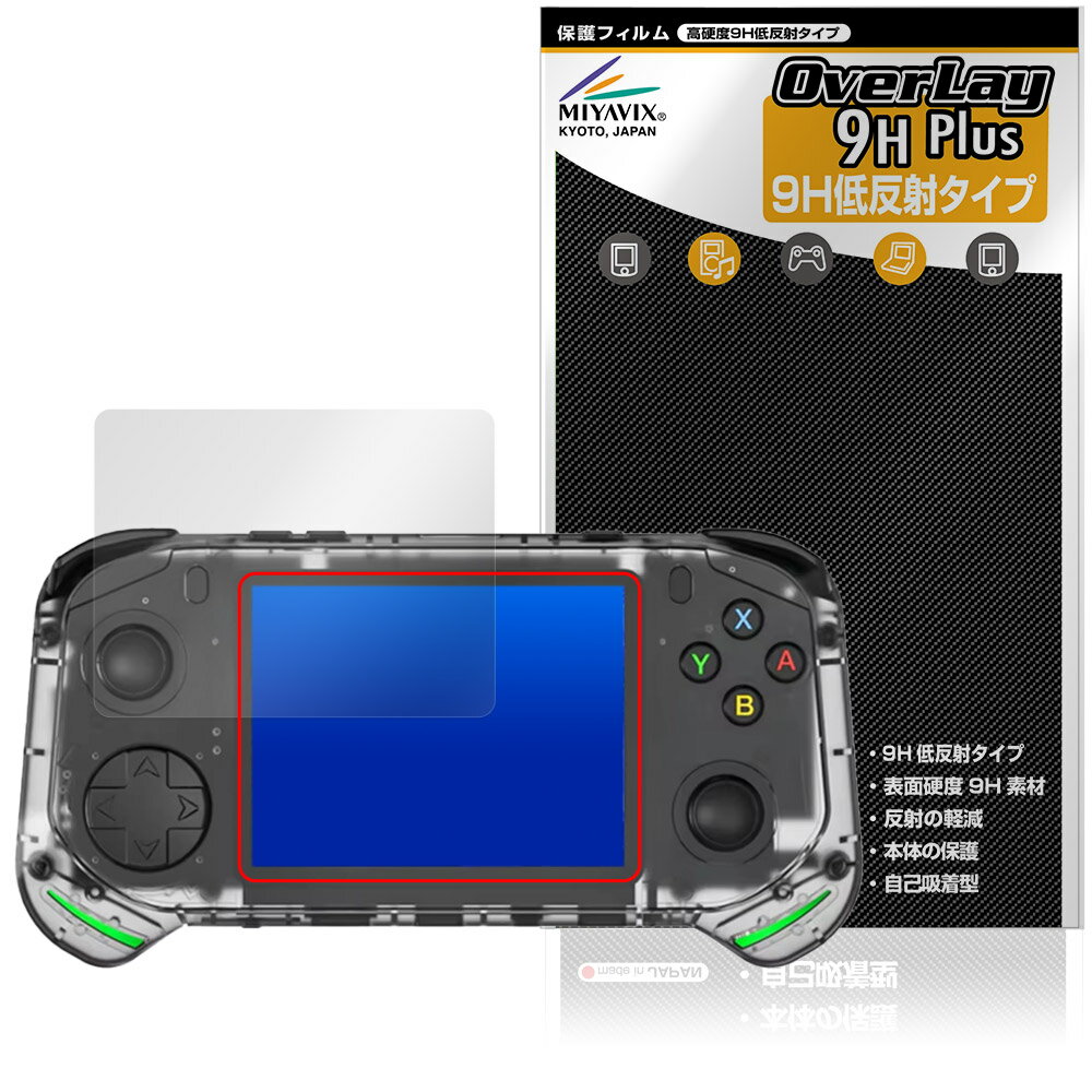 3.5インチ レトロハンドヘルドゲームコンソール RX6H 保護フィルム OverLay 9H Plus 9H 高硬度 アンチグレア 反射防止