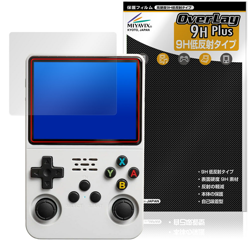3.5インチ レトロハンドヘルドゲームコンソール R36S 保護フィルム OverLay 9H Plus 9H 高硬度 アンチグレア 反射防止