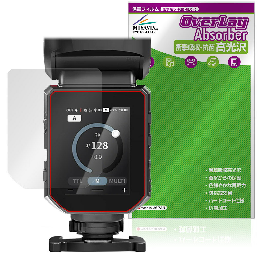 Film - NEEWER Z3R / Z3 保護フィルム OverLay Absorber 高光沢 for フラッシュストロボ 衝撃吸収 高光沢 ハードコート 抗菌