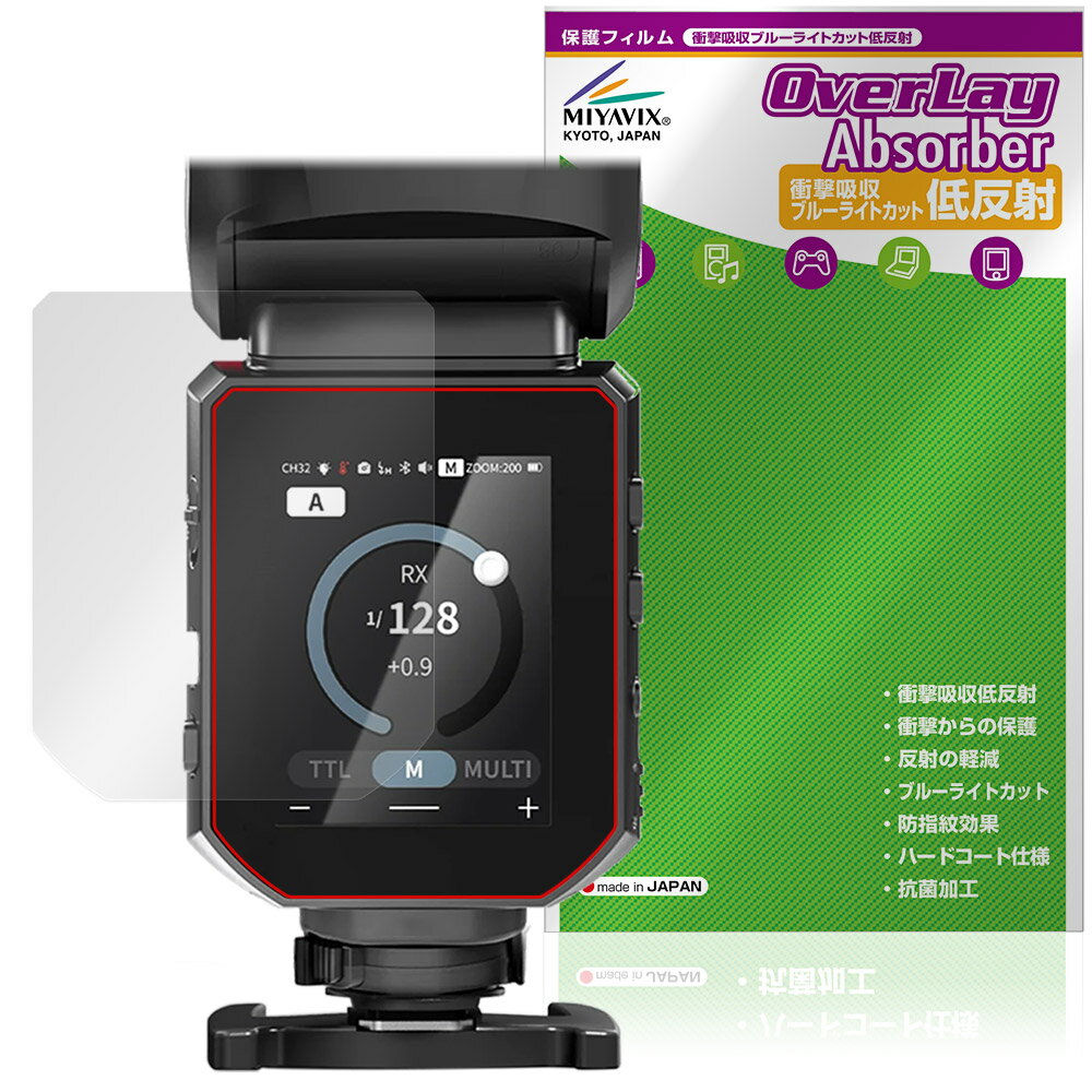 Kodak - NEEWER Z3R / Z3 保護フィルム OverLay Absorber 低反射 for フラッシュストロボ 衝撃吸収 反射防止 ブルーライトカット 抗菌