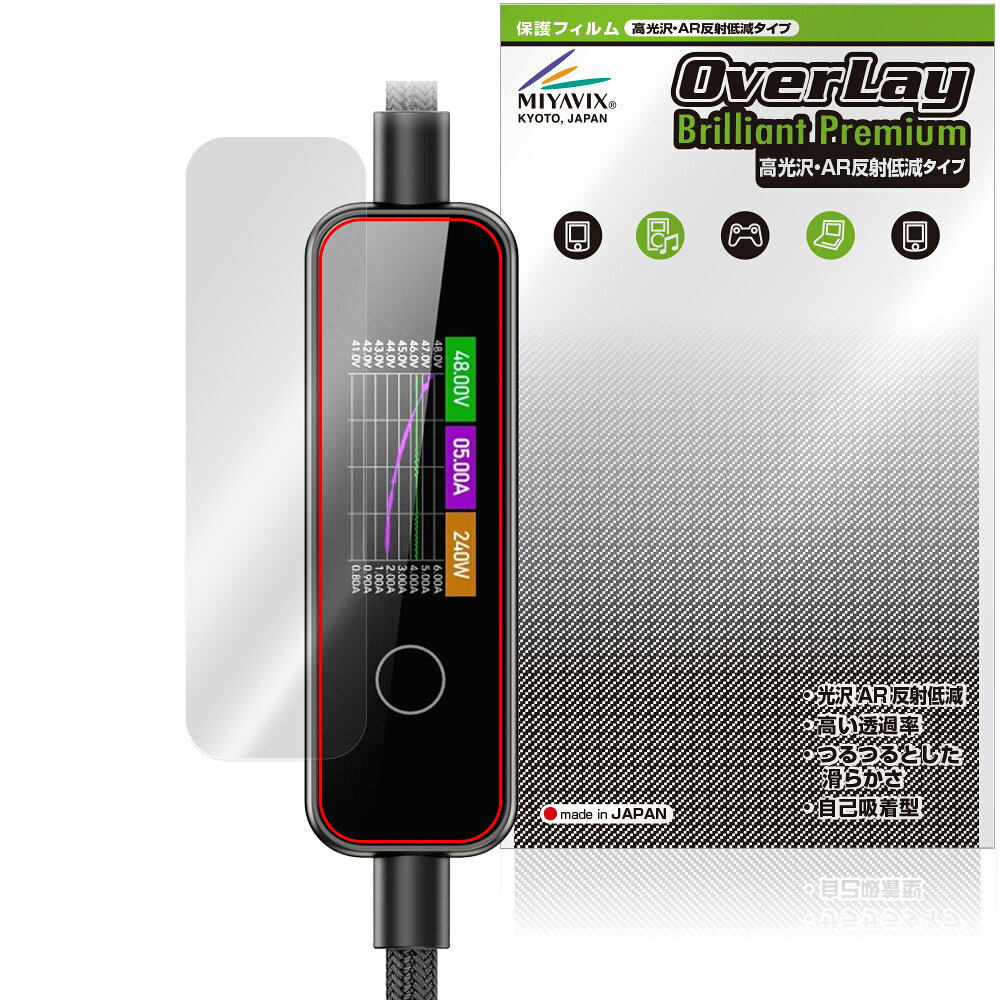 MATECH PowerSight 240W MTPS240 保護フィルム OverLay Brilliant Premium for 液晶ディスプレイ搭載ケーブル 液晶保護 高光沢 AR反射低減