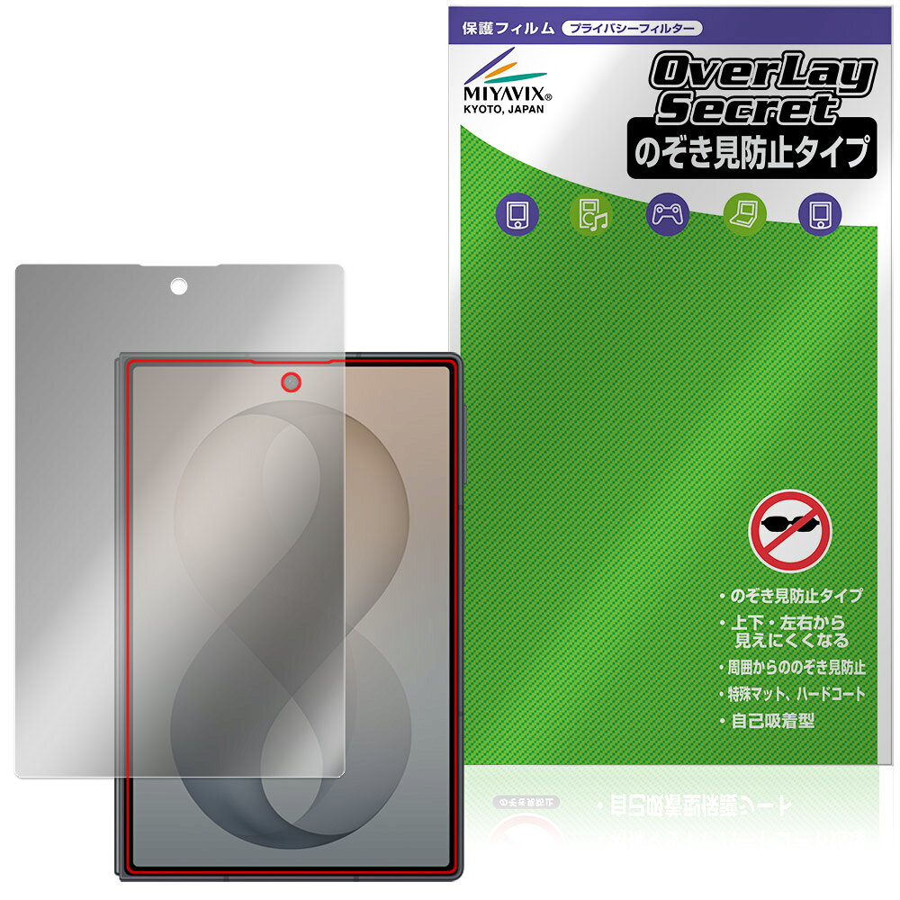 Galaxy Z Fold8 SM-F971Q SC-57G SCG41 SM-F971Z SM-F971C サブディスプレイ 保護フィルム OverLay Secret プライバシー 覗き見防止