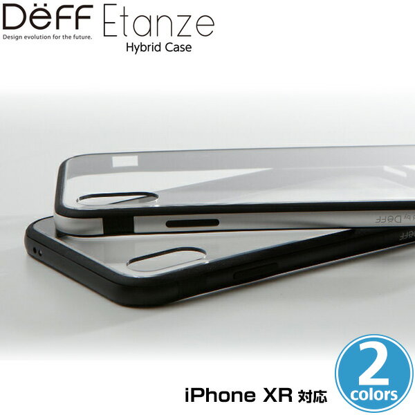 Hybrid Case Etanze for iPhone XR(透明クリア/ブラック) 「iPhone XR」に対応したハイブリッドケースケース