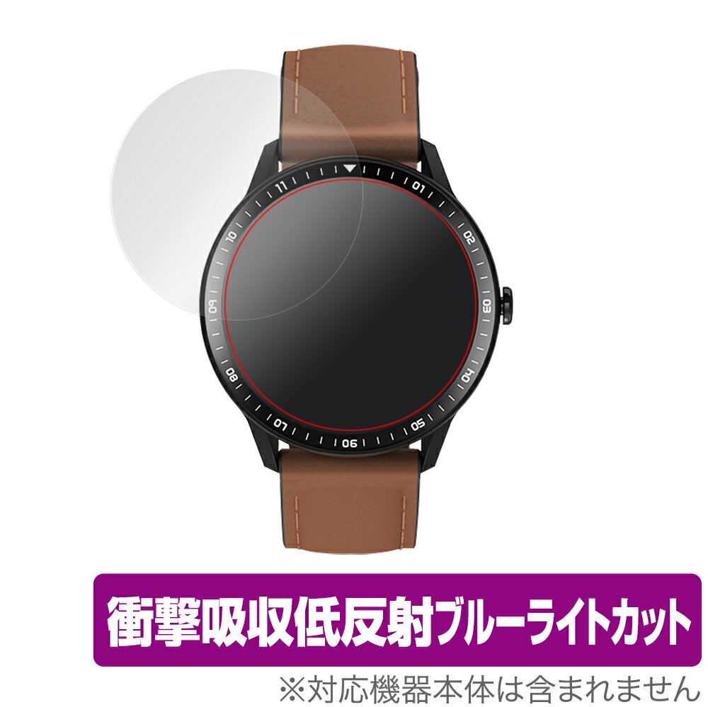 itDEAL スマートウォッチ M16 保護 フィルム OverLay Absorber for itDEAL スマートウォッチ M16 衝撃吸収 低反射 ブル...
