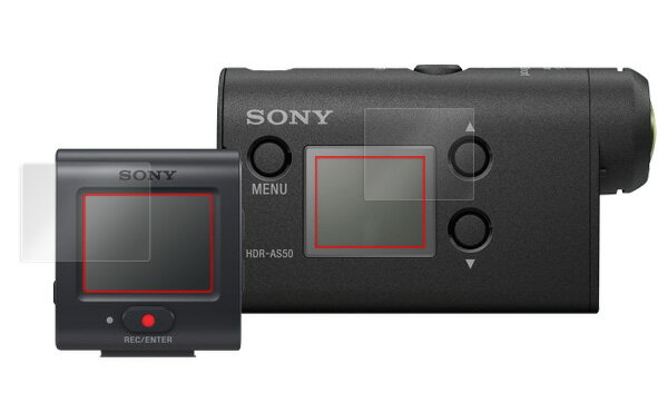 OverLay Plus for SONY アクションカム FDR-X3000R / HDR-AS300R / HDR-AS50R ライブビューリモコンキット 液晶 保護 フィルム シート シール アンチグレア 非光沢 低反射 ミヤビックス 3