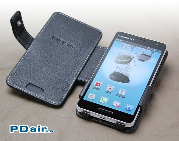 PDAIR レザーケース for Optimus G Pro L-04E 横開きタイプ アウトレット品