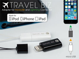 Deffディーフ TRAVEL BIZ Lightning - Micro-USB変換アダプタ for iPod/iPhone/iPad