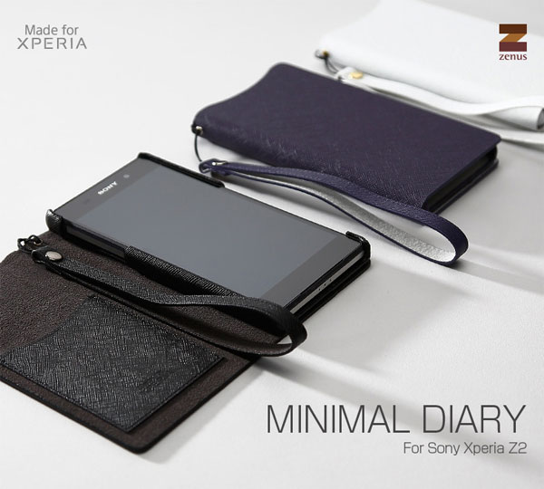 【15％OFFクーポン配布中】Xperia (TM) Z2 SO-03F 用 ケース Zenus Prestige Minimal Diary for Xperia (TM) Z2 SO-03F