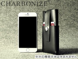 Charbonize レザー ウォレットタイプケース for iPhone 6s / iPhone 6(ブラック)フェルト 本革 スマホケース フェルト＆レザー フェルトポーチ フェルトケース おしゃれなフェルトケース