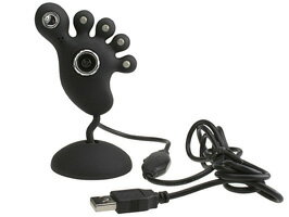 【ホワイト、ブラックの2色】足型 USB Webカメラ