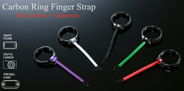 【スマホストラップ スマホに最適 スマホ落下防止ストラップ】Carbon Ring Finger Strap
