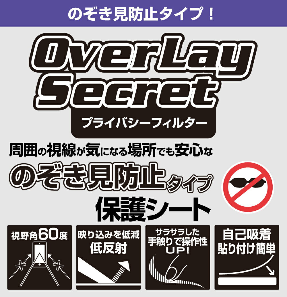 レッツノートSR CF-SR4 CF-SR3 (タッチパネル非搭載モデル) 保護 フィルム OverLay Secret ノートPC プライバシーフィルター 覗き見防止 2