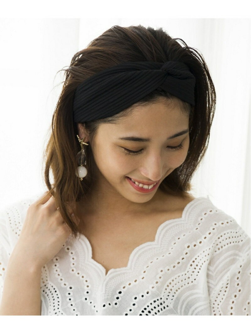【SALE／70%OFF】プリーツターバン VIS ビス ヘアアクセサリー カチューシャ・ヘアバンド ブラック ホワイト【RBA_E】[Rakuten Fashion]