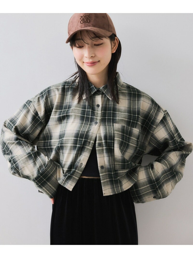 【SALE／20%OFF】【WEB/一部店舗限定】オンブレチェックショートシャツ VIS ビス トップス シャツ・ブラウス ブラック ブラウン グリーン【RBA_E】【送料無料】[Rakuten Fashion]