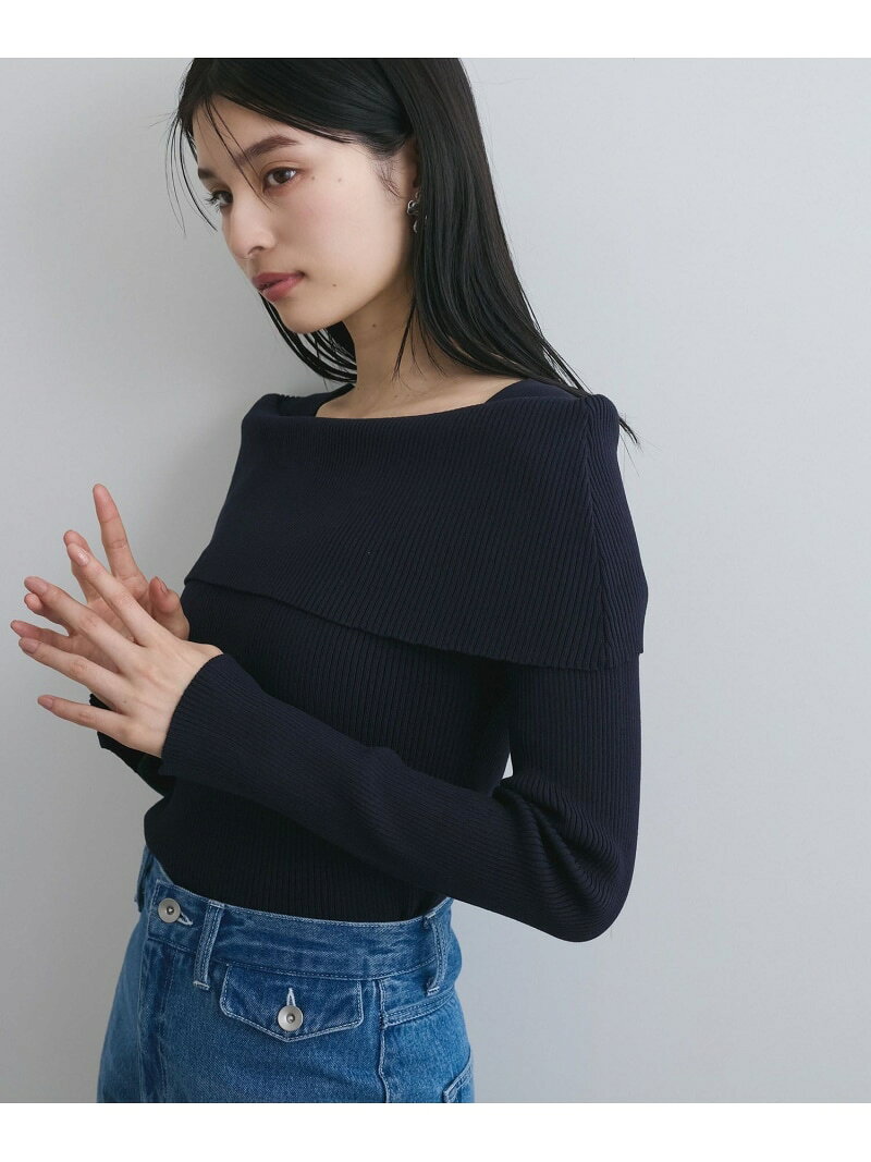 楽天市場】オフショル（カラーネイビー）（ニット・セーター｜トップス