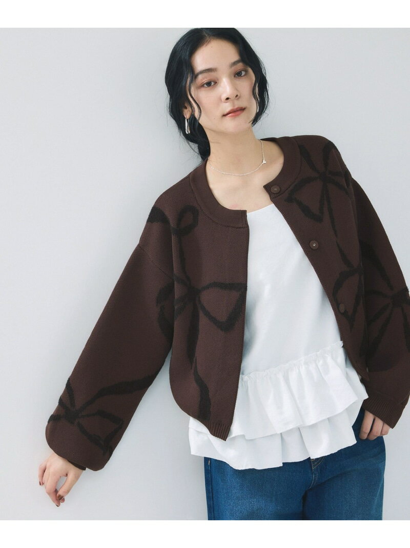 楽天市場】リボンモチーフカーディガンの通販