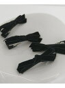 【SALE/30%OFF】【SET】ベロアリボンヘアクリップ VIS ビス ヘアアクセサリー バレッタ・ヘアクリップ・ヘアピン ブラック【RBA_E】[Raku...