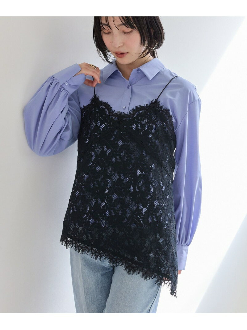 樂天商城 - レースアシンメトリーキャミソール VIS ビス トップス キャミソール ブラック ホワイト【送料無料】[Rakuten Fashion]