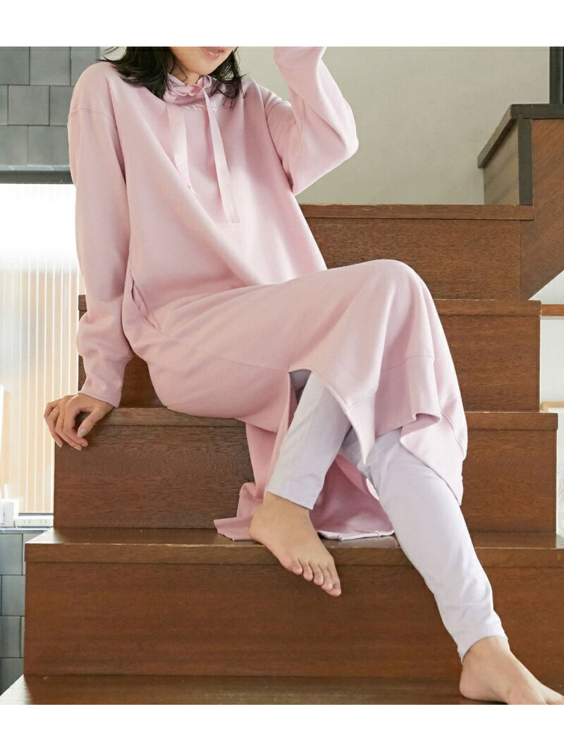 【SALE／30%OFF】【ViSage】裏毛起毛スウェットワンピース VIS ビス インナー・ルームウェア パジャマ ピンク ブラウン ベージュ パープル【RBA_E】【送料無料】[Rakuten Fashion]のサムネイル