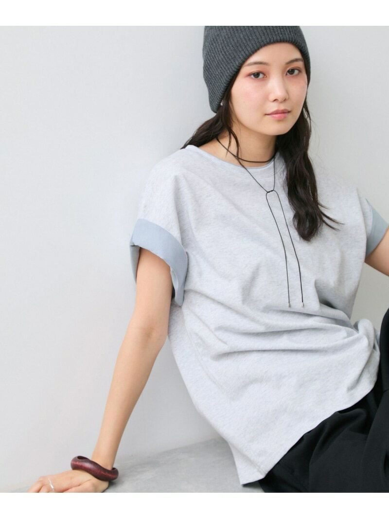 樂天商城 - 【WEB限定】天竺袖配色Tシャツ VIS ビス トップス カットソー・Tシャツ ブラック ホワイト【先行予約】*【送料無料】[Rakuten Fashion]