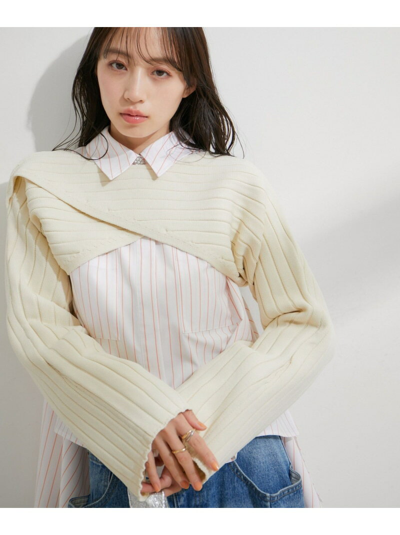 樂天商城 - 【SALE／70%OFF】レイヤードニットプルオーバー VIS ビス トップス ニット ホワイト グリーン ネイビー【RBA_E】[Rakuten Fashion]