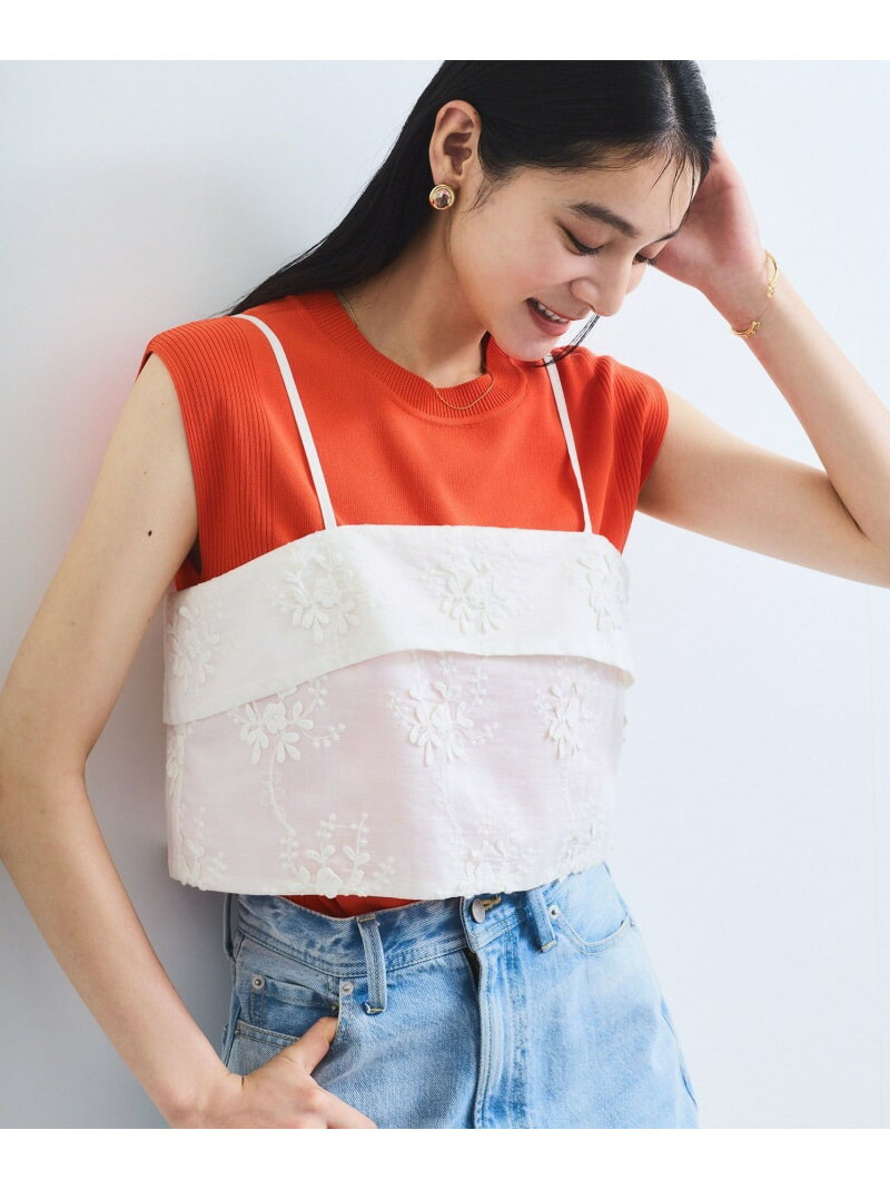 樂天商城 - 【SALE／50%OFF】立体フラワービスチェ VIS ビス トップス キャミソール ブラック ホワイト【RBA_E】[Rakuten Fashion]