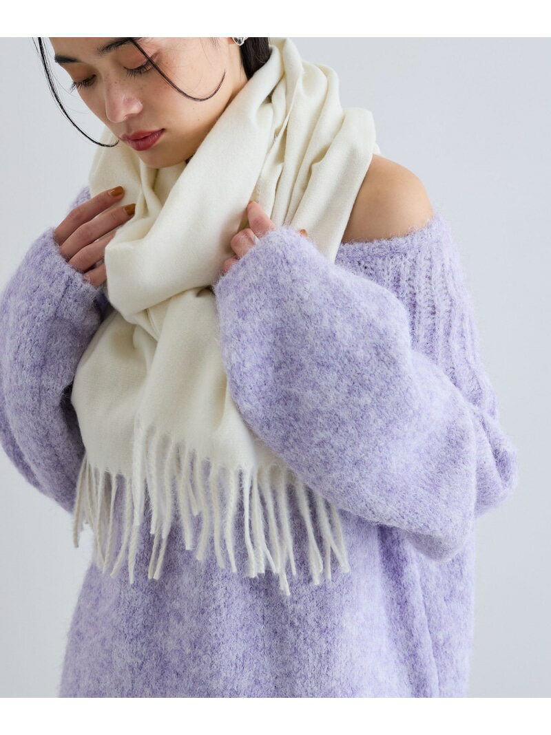 【SALE／40%OFF】【リサイクルポリ】なめらかタッチ無地マフラー VIS ビス ファッション雑貨 マフラー・ストール・ネックウォーマー ホワイト ベージュ ピンク ブルー ブラック グレー【RBA_E】[Rakuten Fashion]