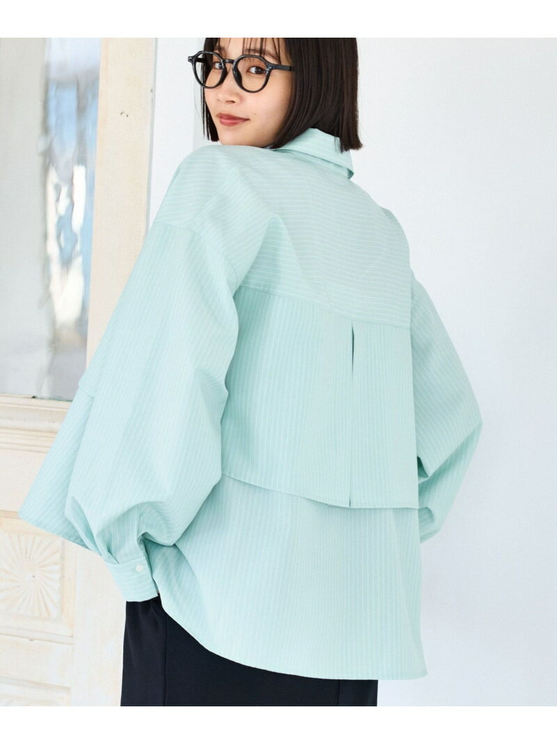 【SALE／40%OFF】裾ティアードオーバーシャツ/UVケア・イージーケア VIS ビス トップス シャツ・ブラウ..