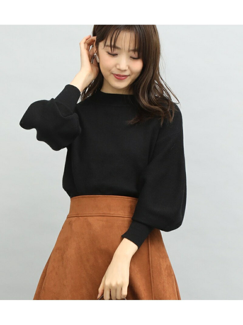 [Rakuten BRAND AVENUE]【SALE／30%OFF】ハイネックボリュームスリーブプルオーバー ViS ビス ニット【RBA_S】【RBA_E】