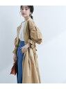 【SALE/50%OFF】【撥水】【花粉ガード】ノーカラー袖ボリュームコート VIS ビス ジャケット・アウター トレンチコート グリーン ブラウン ベージュ【...
