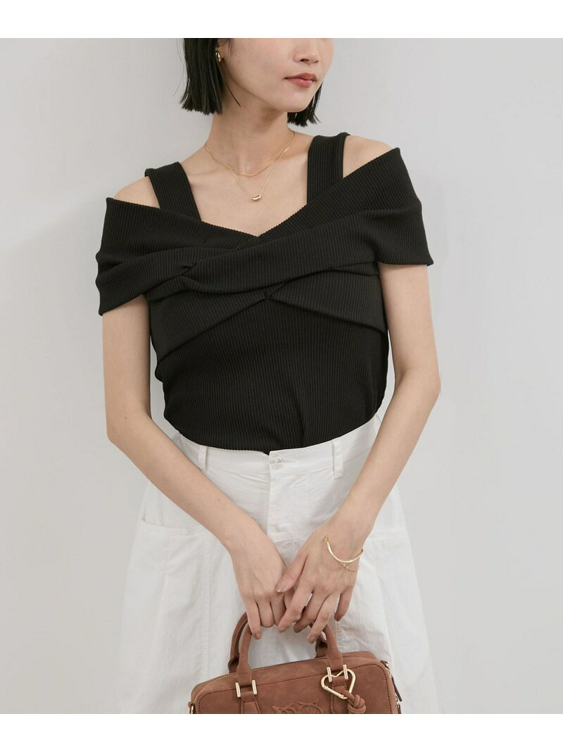 樂天商城 - 【SALE／12%OFF】ねじれオフショルプルオーバー VIS ビス トップス ニット ピンク ブラック ベージュ【RBA_E】[Rakuten Fashion]