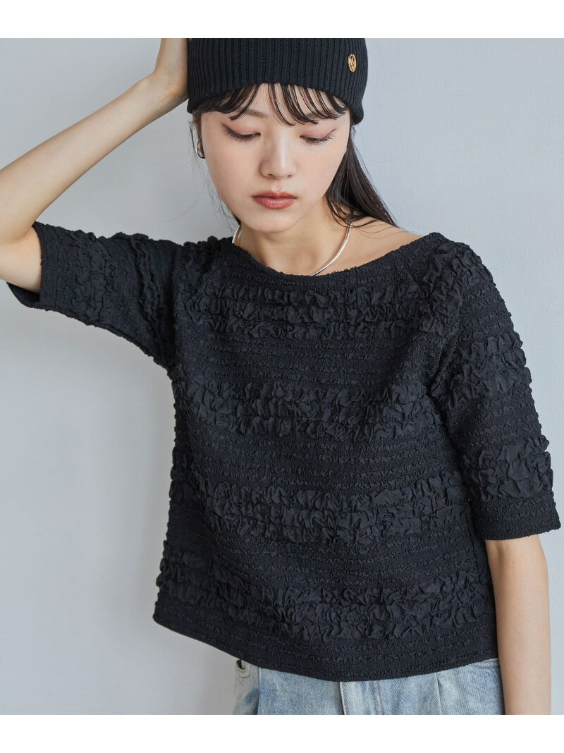 樂天商城 - 【SALE／50%OFF】【洗える】ポコポコジャガードTシャツ VIS ビス トップス カットソー・Tシャツ ホワイト ブラック【RBA_E】[Rakuten Fashion]