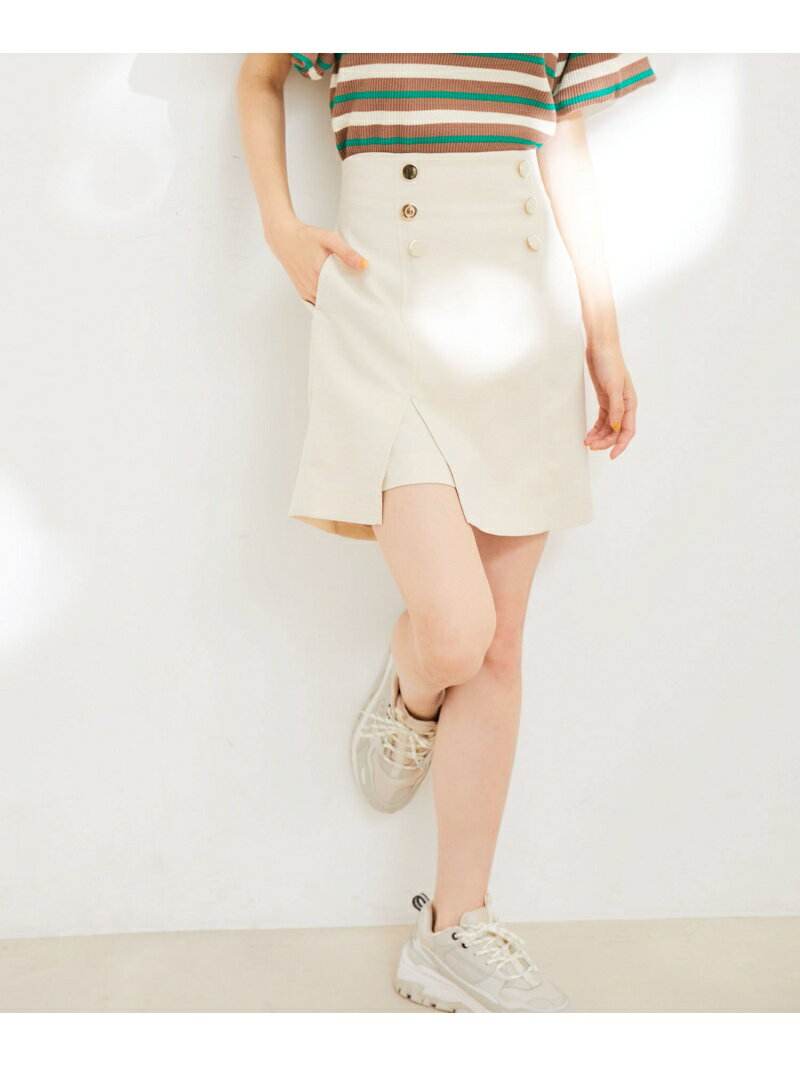 【SALE／60%OFF】金釦付きスカショーパン VIS ビス パンツ スラックス・ドレスパンツ ホワイト ネイビー【RBA_E】[Rakuten Fashion]