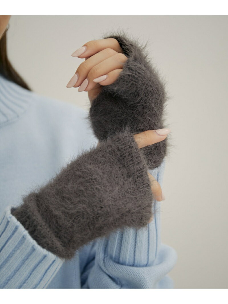 【SALE／20%OFF】モヘア風アームウォーマー ViS ビス ファッション雑貨 手袋 グレー ホワイト ピンク【RBA_E】[Rakuten Fashion]のサムネイル