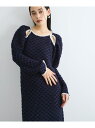 【SALE/60%OFF】【洗える】クロスジャガードデザインニットワンピース VIS ビス ワンピース・ドレス ワンピース ブラック グレー ホワイト【RBA_...