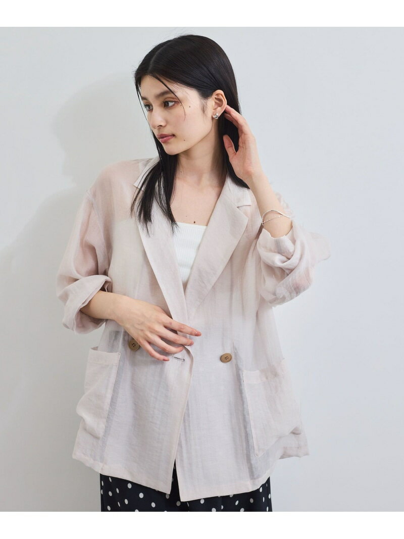 【SALE／40%OFF】シアーリラックスジャケット VIS ビス ジャケット・アウター テーラードジャケット・ブレザー ブラック ベージュ【RBA_E】【送料無料】[Rakuten Fashion]