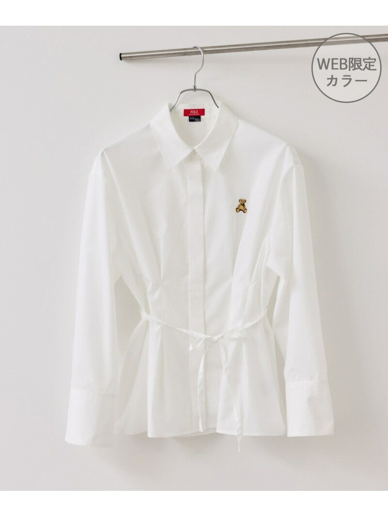 【POLO BCS】ベルト付きウエストタックシャツ/WEB限定カラー VIS ビス トップス シャツ・ブラウス ホワイト ベージュ ブルー ピンク【先行予約】*【送料無料】[Rakuten Fashion]