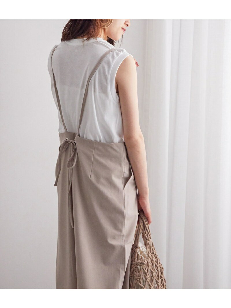 【SALE／50%OFF】バックリボンオールインワン VIS ビス オールインワン・オーバーオール オーバーオール・サロペット ベージュ ブラック【RBA_E】[Rakuten Fashion]のサムネイル