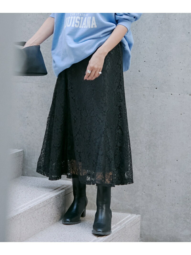 【SALE／50%OFF】【WEB限定】レースマーメイドスカート vis-a-vis ビス スカート その他のスカート ブラック ホワイト【RBA_E】[Rakuten Fashion]