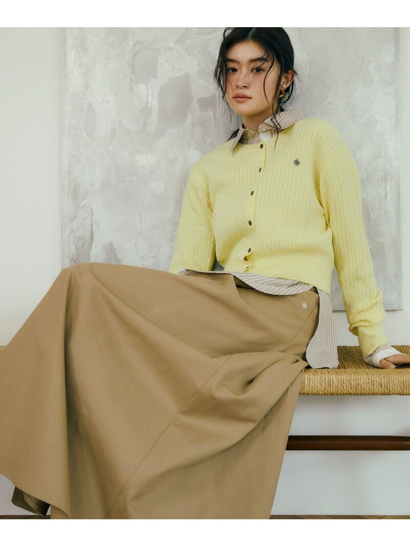 【POLO BCS】タックフレアスカート VIS ビス スカート その他のスカート ベージュ ネイビー【先行予約】*【送料無料】[Rakuten Fashion]