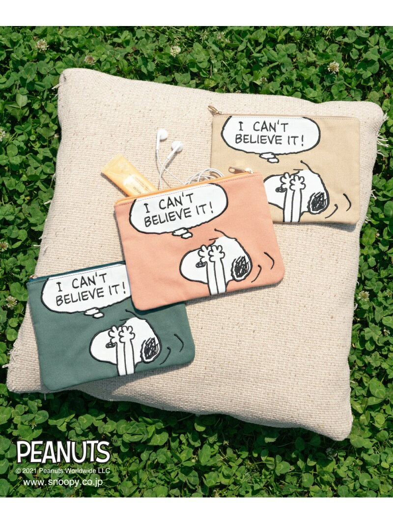 【PEANUTSコラボ】スヌーピーポーチ VIS ビス 財布・ポーチ・ケース ポーチ ピンク ベージュ グリーン[Rakuten Fashion]のサムネイル