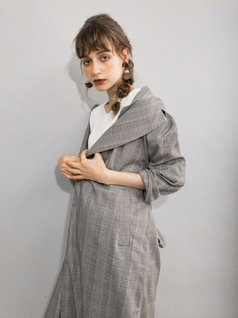 【SALE／70%OFF】ロングガウンコート VIS ビス ジャケット・アウター その他のジャケット・アウター ブラック ブラウン【RBA_E】[Rakuten Fashion]