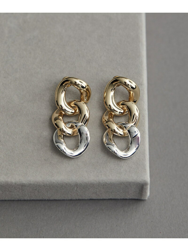 コンビメッキチェーンピアス VIS ビス アクセサリー・腕時計 ピアス ゴールド シルバー[Rakuten Fashion]のサムネイル