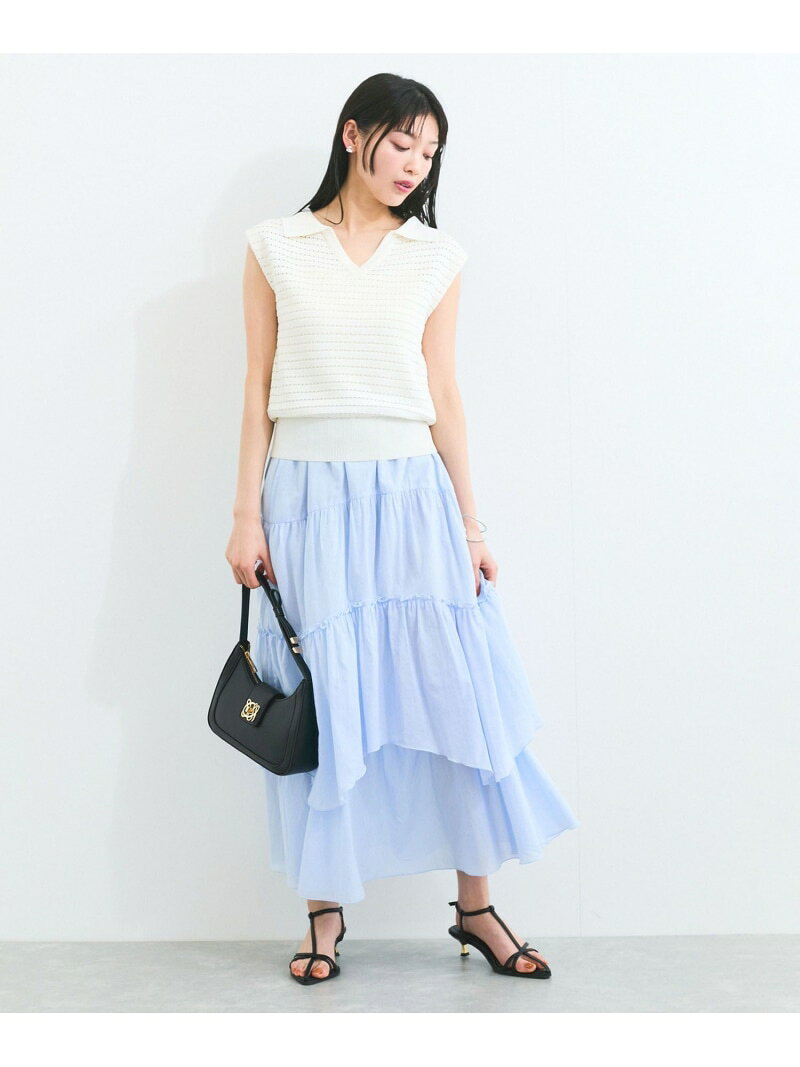 【SALE／70%OFF】ボイルティアードスカート VIS ビス スカート その他のスカート ブルー【RBA_E】[Rakuten Fashion] vis-jun-10016949 VIS/ビス サンプル画像3