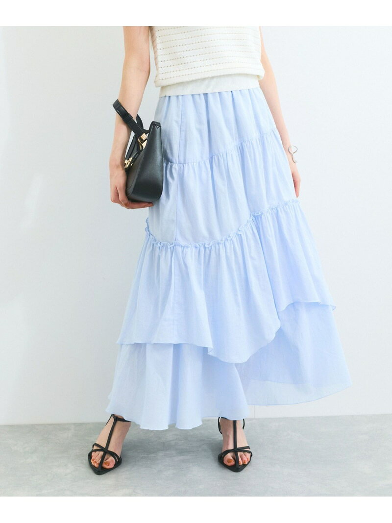 【SALE／70%OFF】ボイルティアードスカート VIS ビス スカート その他のスカート ブルー【RBA_E】[Rakuten Fashion] vis-jun-10016949 VIS/ビス サンプル画像2