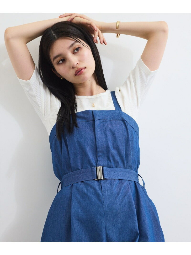 【SALE／20%OFF】ベルト付きベアサロペット VIS ビス オールインワン・オーバーオール オーバーオール・サロペット ブラック ブルー【RBA_E】【送料無料】[Rakuten Fashion]のサムネイル