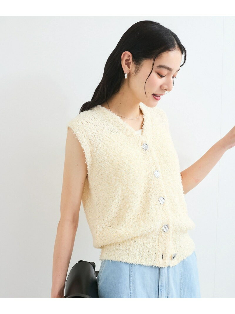 樂天商城 - 【SALE／20%OFF】【洗える】テープヤーンニットベスト VIS ビス トップス ベスト・ジレ ベージュ ホワイト【RBA_E】【送料無料】[Rakuten Fashion]