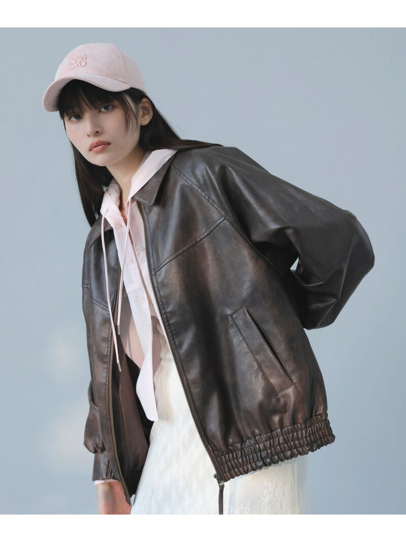 樂天商城 - 【SALE／50%OFF】合皮&スエードライクジップアップブルゾン VIS ビス ジャケット・アウター ブルゾン・ジャンパー ピンク【RBA_E】【送料無料】[Rakuten Fashion]