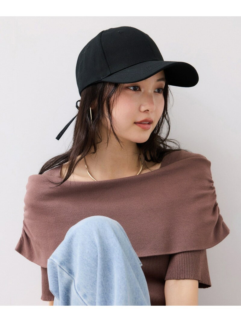 樂天商城 - 【定番人気】バックリボンツイルキャップ VIS ビス 帽子 キャップ ベージュ ブラック[Rakuten Fashion]